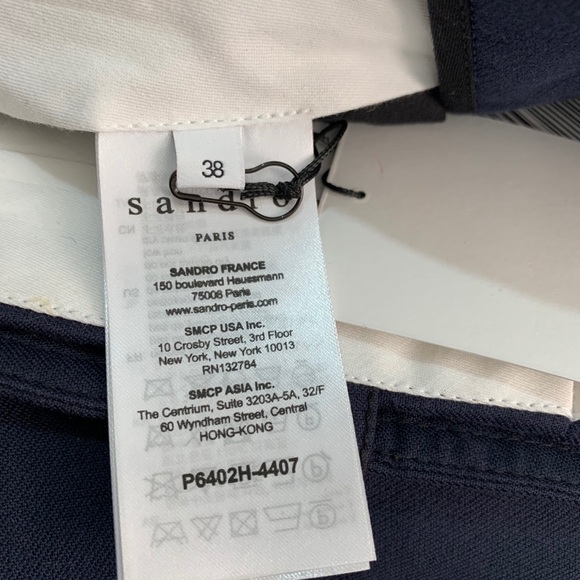 Sandro NWT Cropped Belted High-Waist Trousers, 28 - Picture 10 of 14